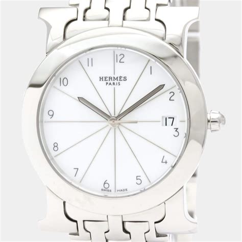 hermes heure h watch stainless steel|authenticate Hermes watch.